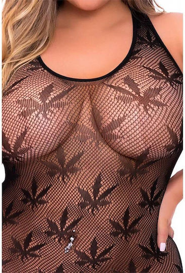 Pink Lipstick Lingerie Festival Flirt Net Dress Rochie Sexy Plus Size Black