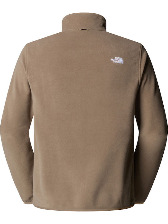 Glacier Men's Fleece Cardigan Mocha Brown