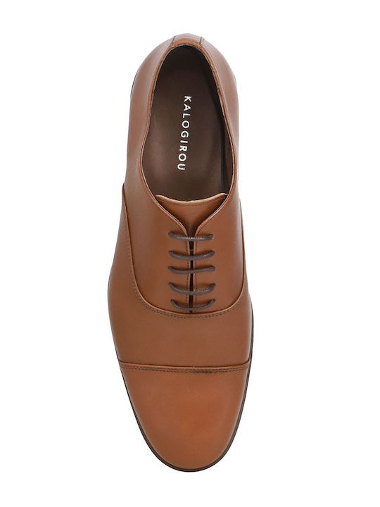 Men's Leather Oxfords Tabac Brown
