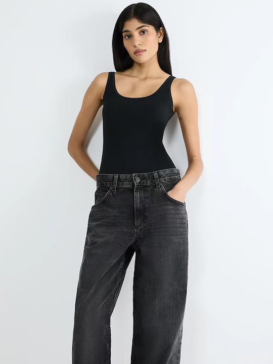 Mit Spaghetti-Träger Black Damen T-Shirt