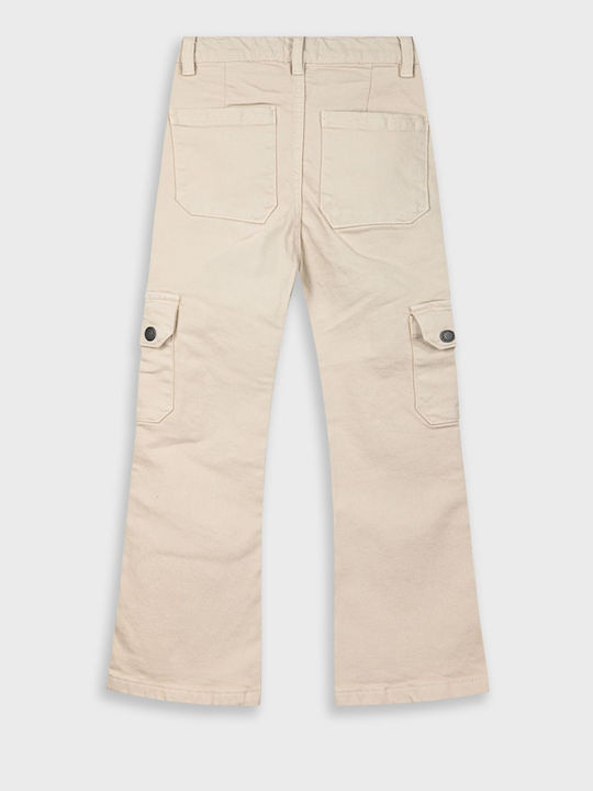 Kinderhose Cargo Stoff Vanille