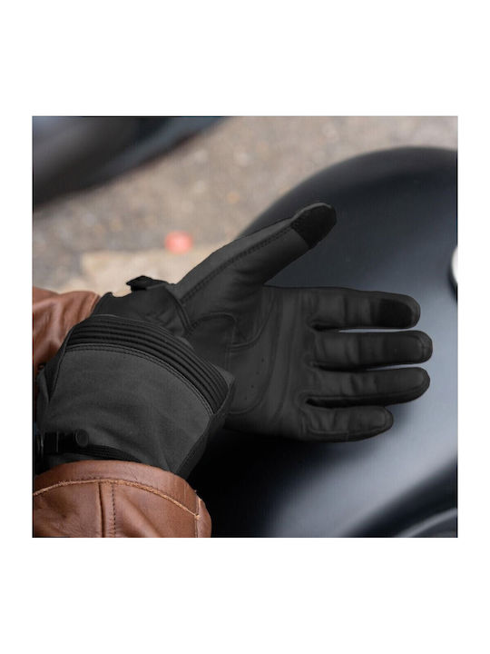 Roland Sands Design Truman Sommer Herren Motorradhandschuhe Leder Schwarz