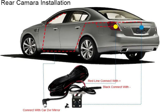 Mirror Mirror Car DVR Set with Rear Camera, 4" Display