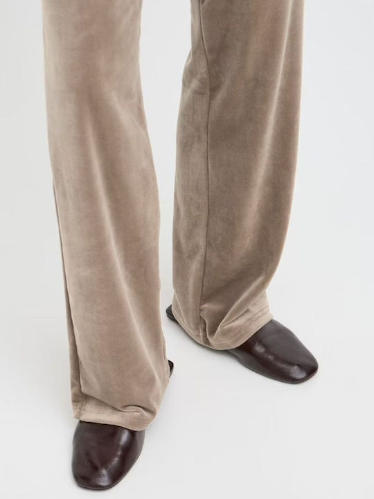 Sweatpants Set Velvet Beige/brown