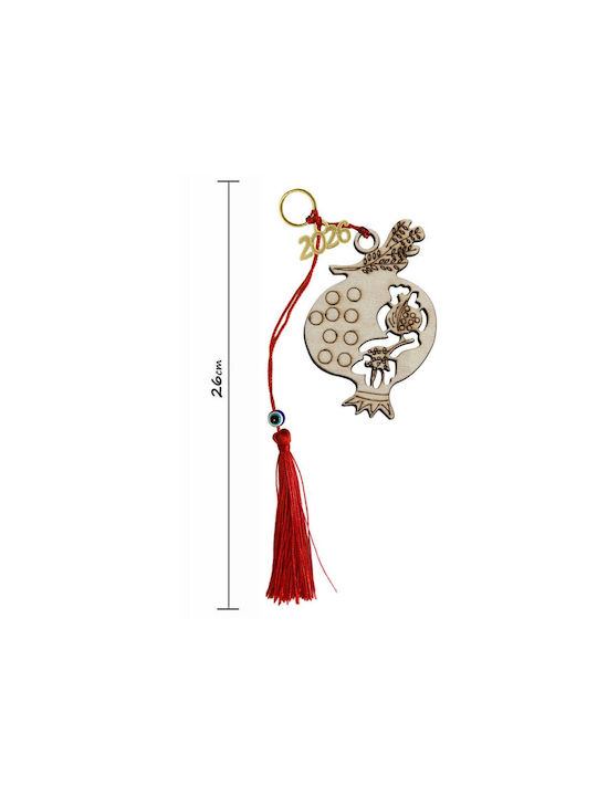 Tatu Moyo Handmade Hanging Lucky Charm Pomegranate Red made of Wood 2026 26cm 1pcs Tatu Moyo Handmade Hanging Lucky Charm Pomegranate Red made of Wood 2026 26cm 1pcs