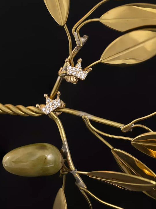 Детски Обеци Studs Коронки от Злато 14K