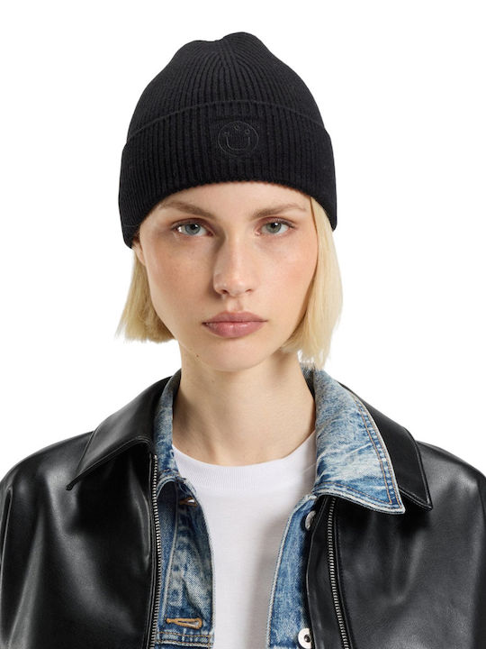 Beanie Γυναικείος Σκούφος Πλεκτός σε Μαύρο χρώμα