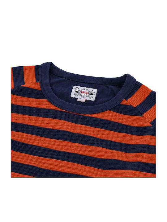 Long Sleeve Sweater Orange/Navy