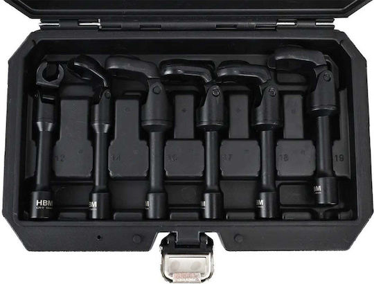 HBM Machines Rabatabile Căpăcei cu Patrat de Prindere 3/8" Set 6buc