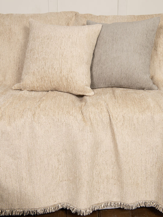 Nima Abrigo Ριχτάρι Τετραθέσιου Καναπέ Chenille 180x350εκ. Nude 35980