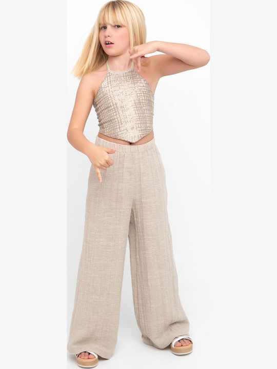 Kids' Shirt Sleeveless Beige
