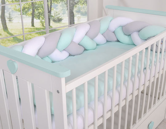 My Sweet Baby Bettumrandungen Geflochten Innerhalb White, Gray, Mint