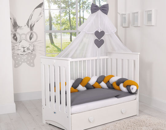 My Sweet Baby Πάντα Πλεξούδα Εσωτερική White, Mustard, Anthracite