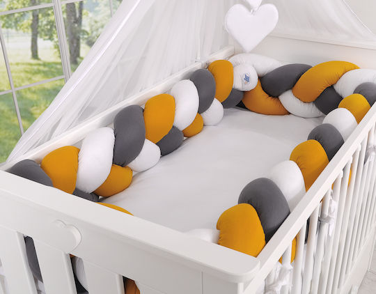My Sweet Baby Πάντα Πλεξούδα Εσωτερική White, Mustard, Anthracite