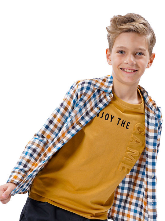 Kinderhemd Langarm Beige