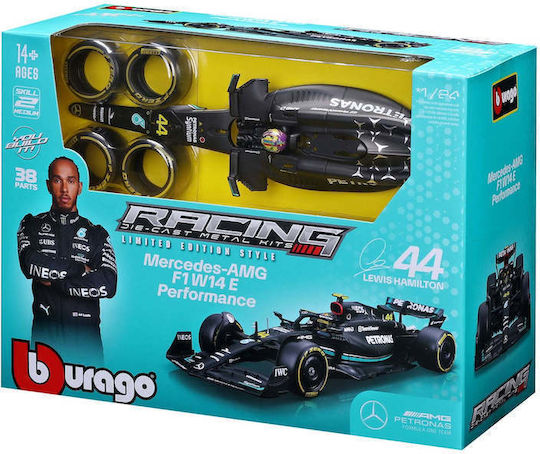 Bburago 18-28510 Racing Die Cast Metal Kit Mercedes Amg F1 W14e #44 Lweis Hamilton Scale 1:24