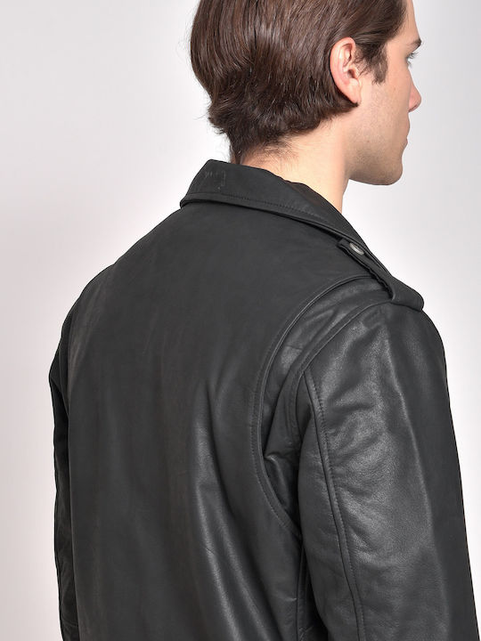 Leather Jacket Biker Black