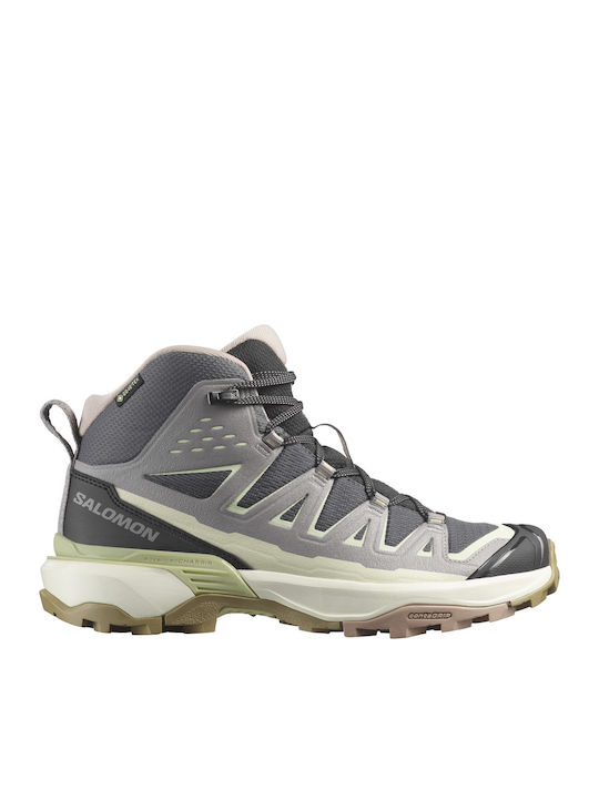 Salomon X Ultra 360 Edge Mid Gtx Pentru Femei Încălțăminte De Drumeție Gore-Tex Gri