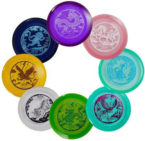 Σετ Disc Golf Vevor Σετ Εκκίνησης Disc Golf 8 Τεμαχίων Ιπτάμενοι Δίσκοι Αρχάριους Προπόνηση Δύναμης Ολόκληρου Σώματος Putter Mid-range Driver Εγκεκριμένο Pdga Εξωτερικούς Χώρους Αυλή Γκαζόν Παραλία Πάρκο