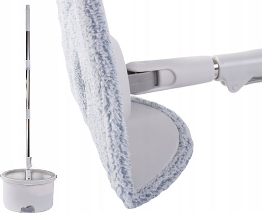 Verk Group Set Spin Mop Bucket 360 Degrees 2 Microfiber Pads 5907451371749