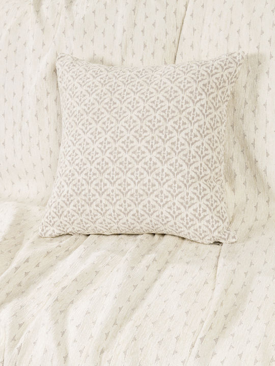 Nima Roselle Ριχτάρι Πολυθρόνας Chenille 180x180εκ. Ivory