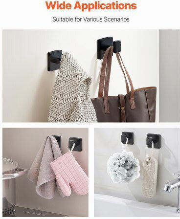 Set of Black Matte Bathroom Accessories Vevor 5 Pieces Bathroom Accessories Stainless Steel 24-inch 61.0 Cm Towel Bar Towel Rack 2 Towel Robe Hooks Toilet Paper Holder Bathroom Wall-Mounted