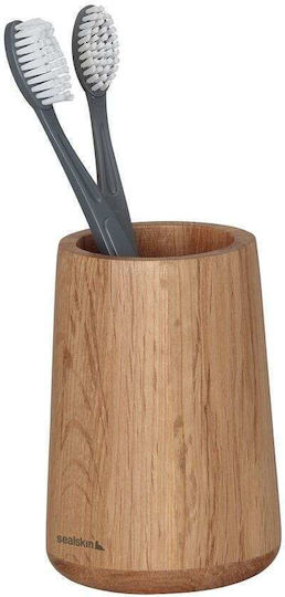 Sealskin Earth Wooden Toothbrush Cup Holder Φ8x10.5 I Oak