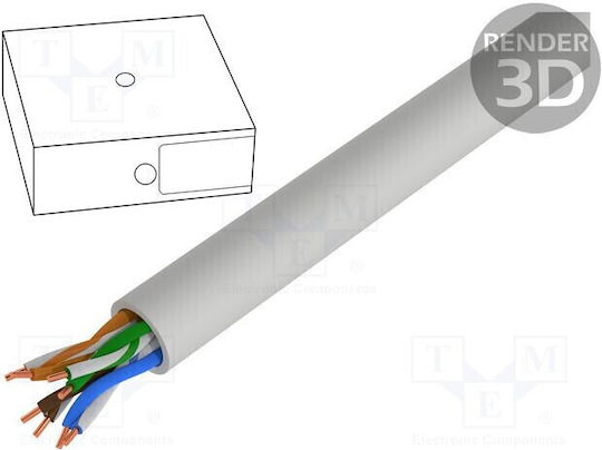 Digitus U/FTP (STP) Cat.6a (Gigabit) Καλώδιο Δικτύου Ethernet χωρίς ακροδέκτες 100m Λευκό