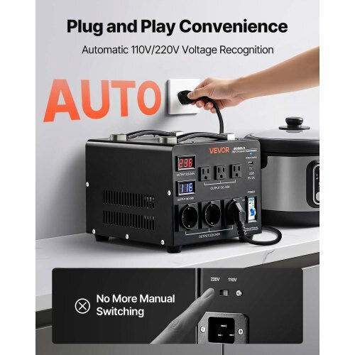 Vevor SXDYZHQZD110QYQQU001V2 Transformator de la 220V la 110V 6000VA