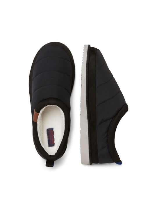 Heel Enclosed Men's Slipper Black