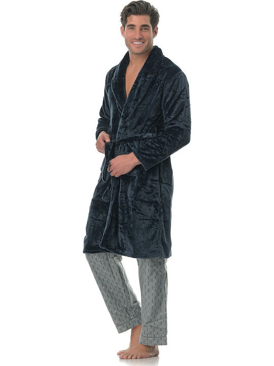 Cool Зимна Мъжка Халат Dark Blue