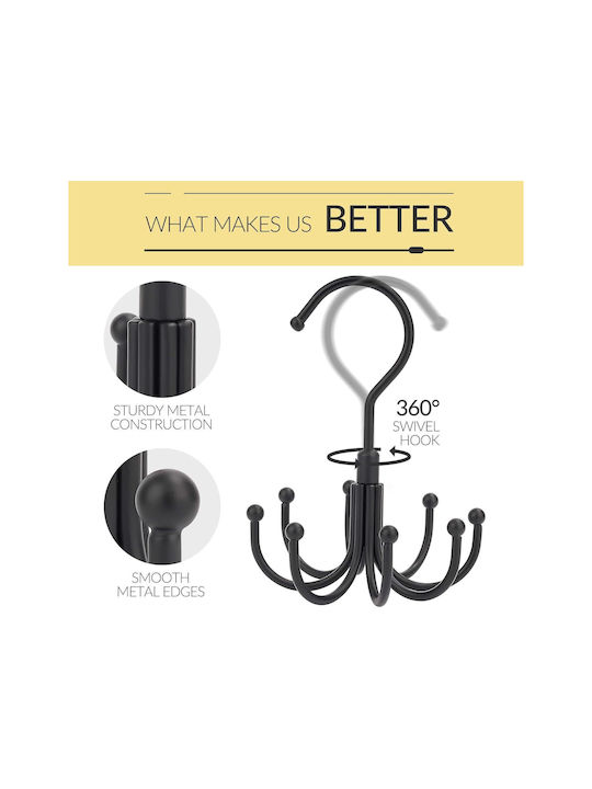 Single Wall-Mounted Bathroom Ring Black