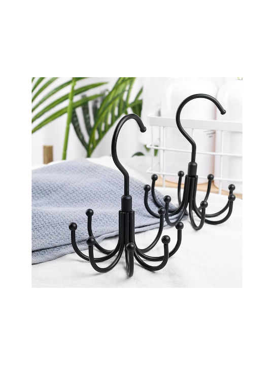 Single Wall-Mounted Bathroom Ring Black
