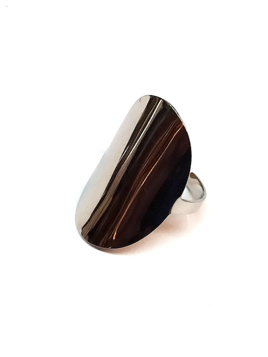Amalfi Accessories Γυναικείο Σεβαλιέ Δαχτυλίδι από Ατσάλι Amalfi Accessories Γυναικείο Σεβαλιέ Δαχτυλίδι από Ατσάλι