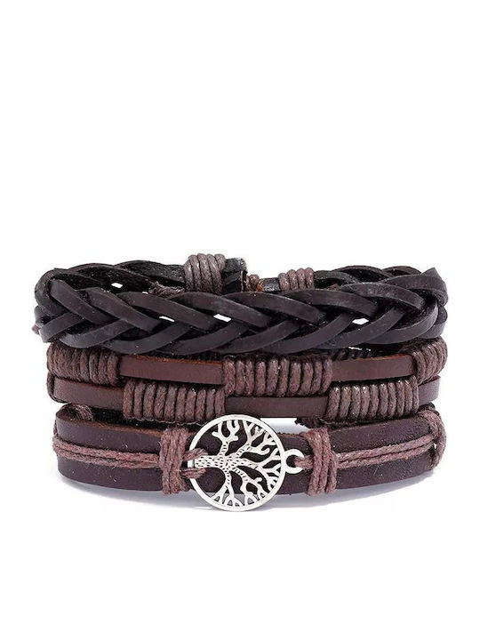Legend Accessories Дамски Подредба Гривни от Кожа 22см