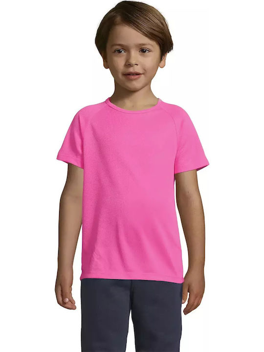 Kids' T-shirt Neon Pink 2 Sporty