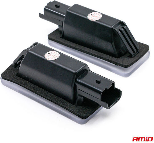 AMiO Светлини за регистрационната табела LED за Citroen C3 / DS5 / C5 Peugeot 208 / 2008 / 207 / 308 / 3008 / 508 / 5008 1бр