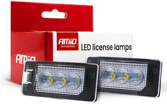 AMiO Светлини за регистрационната табела LED за BMW E46 / M3 / E90 / E91 / E92 / E39 / M5 / E60 / F10 / X1 / X3 / X4 / X5 / X6 / M4 Mini Кабрио 1бр