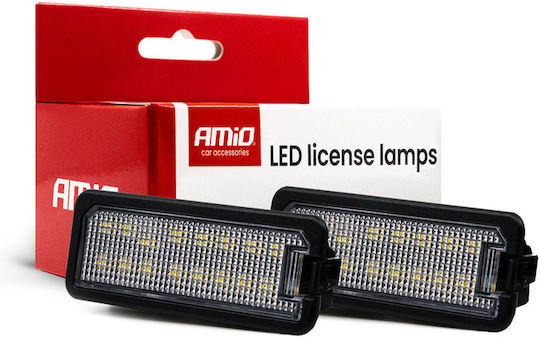 AMiO Светлини за регистрационната табела LED за Audi R8 / Q8 / SQ8 Mini Кабрио Seat Алтеа / Exeo / Ибица / Леон / Толедо Skoda Изключителен Volkswagen Голф / Пасат СС / Пасат / Амарок / Артеон / Буболечка / Еос / Поло / Сцироко / Ръкоделец / Лисица / Лупо / Т-Рок / Фаетон / Бора / Джета Chrysler Интернет магазин Lexus SC Porsche Cayman / Macan / Panamera / Boxster / Cayenne / Taycan 4бр