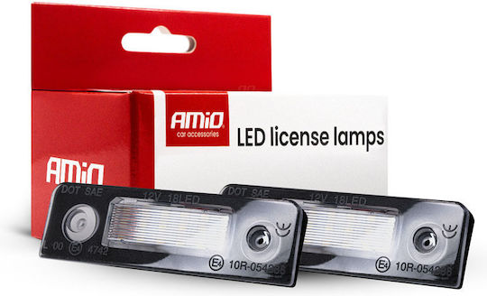 AMiO Lumini pentru plăcuțele de înmatriculare Lumini LED pentru Skoda Octavia / Roomster 1buc
