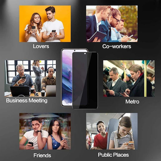Leewello Privatsphäre Vollflächig gehärtetes Glas Schwarz (Galaxy A33)