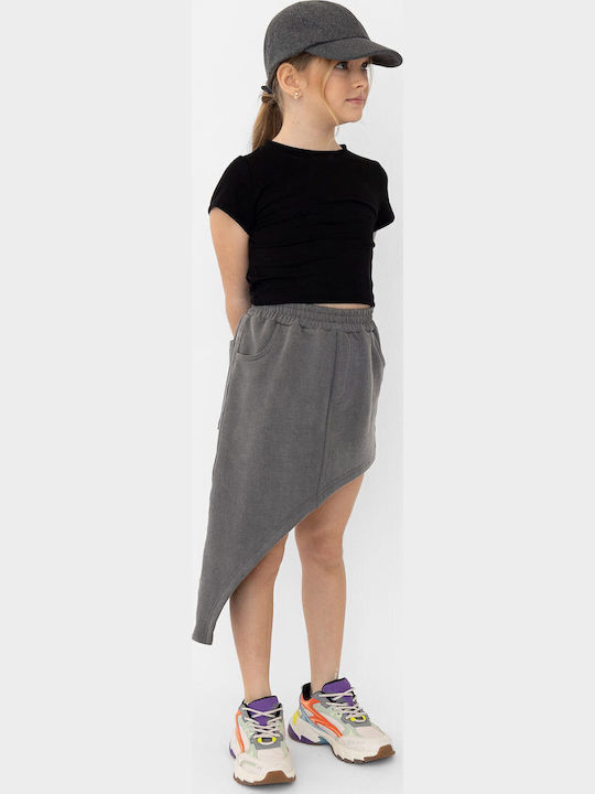 Bluza Pentru Copii Cu Mâneci Scurte Neagră