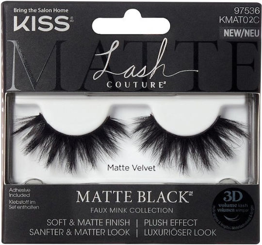 Kiss Gene False Autoadezive 3D Negre Blană Artificială De Nurcă