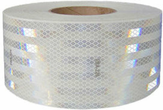 3M Diamond Ανακλαστική Ταινία σε Λευκό Χρώμα 1μ.x5.5εκ.