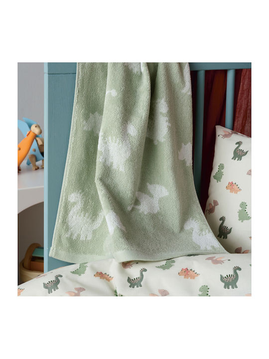 Kentia Baby Body Towel Saurus Green Weight 450gr/m²