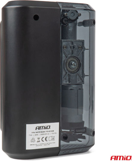 AMiO Τρόμπα Αυτοκινήτου 150PSI Επαναφορτιζόμενη με Μπαταρία 12V
