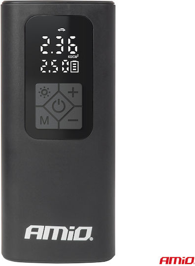 AMiO Car Tire Pump 150 PSI Rechargeable with Battery 12V
