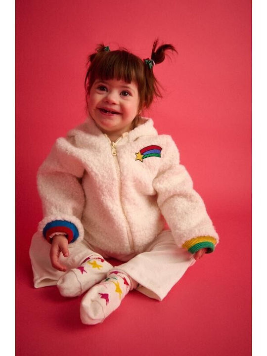 Kids' Casual Jacket with Hood Ecru