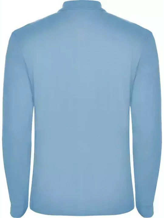 Estrella Polo Long Sleeve Blouse Light Blue