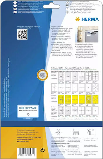 Herma 480 Αυτοκόλλητες Ετικέτες Α4 Ορθογώνιες 45.7x21.2mm